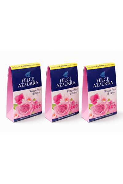 Felce Azzurra Set 3 x Odorizant dulap Rosa și Flori de Lotus