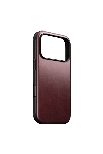Nomad Leather Case for iPhone 17 Pro - Burgundy
