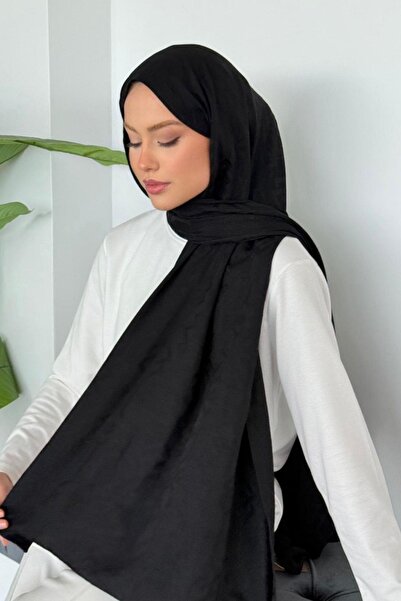 Hazamoda شال قطني أسود