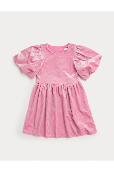 Marks & Spencer Kadife Payetli Elbise (2-10 Yaş)