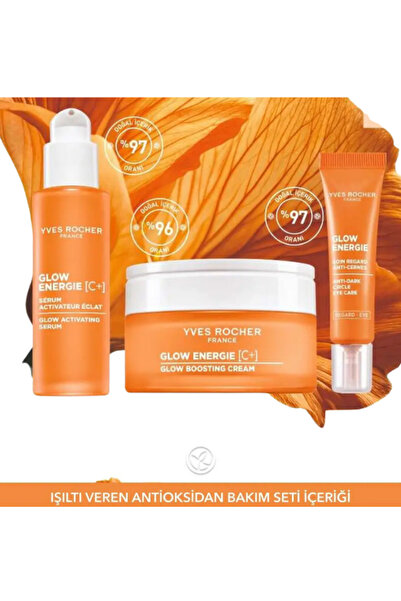 Yves Rocher Glow Energie C Vitamini Bakım Seti Serum Gündüz Kremi Göz Kremi I...