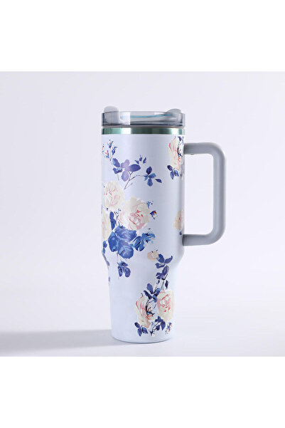 Generic 40oz Stainless Steel Insulated Tumbler with Handle & Straw | Hot & Co...