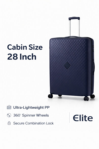 Elite حقيبة سفر فاخرة صلبة مقاس 28 بوصة - حقيبة سفر خفيفة الوزن بعجلات دوارة ...