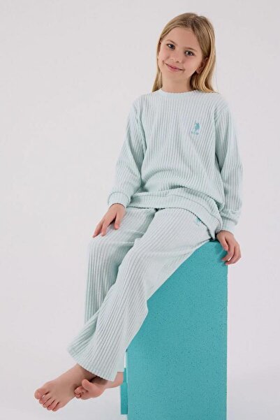 U.S. Polo Assn. Kids U.S. Polo Assn US2328-4 Set pentru fete tricotaj cu stri...