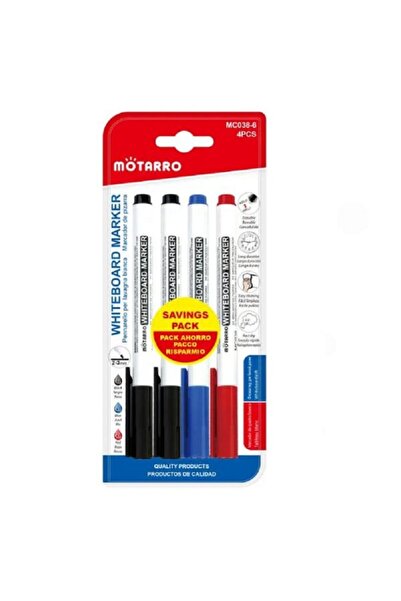 MOTARRO مجموعة أقلام سبورة بيضاء MC038-6، أقلام قابلة للمسح الجاف، مناسبة للم...
