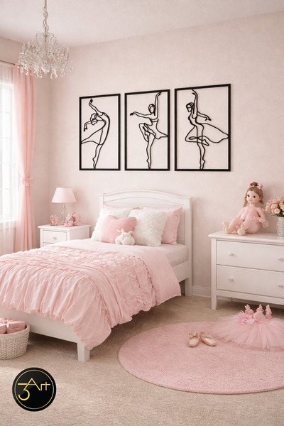 3art Metal 3’lü Dekoratif Tablo Seti - Modern Duvar Dekoru - Salon & Oturma O...