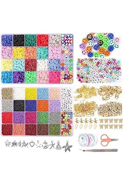 ecv 25000 Piece Polymer Clay Bead Set for Bracelet Making