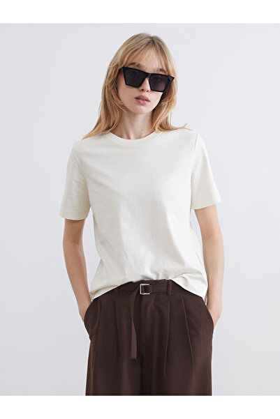 LC Waikiki Rmz Gi̇yi̇m Farkiyla Zero Roba Collar Women's T-Shirt