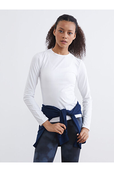 LC Waikiki White Crew Neck Women's Sports T-Shirt