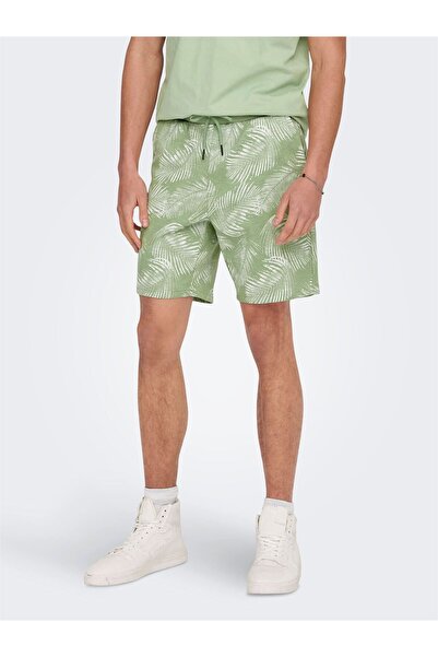 Only & Sons Ανδρικό πράσινο σορτς ONSPERRY LIFE REG LEAF SHORTS - 22025285