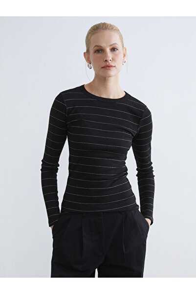 LC Waikiki Sparkling Choices from Shining Store Zero Roba Collar Striped Wome...