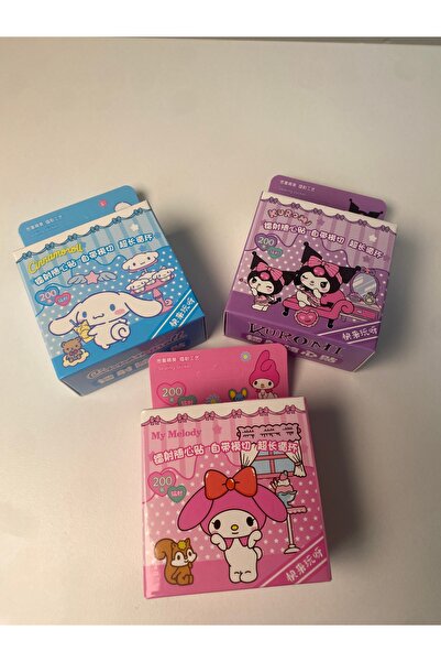 İnci Sanrio Rulo Sticker 1ADET Kuromi Cinnamoroll MyMelody Kawaii Sevimli Kar...