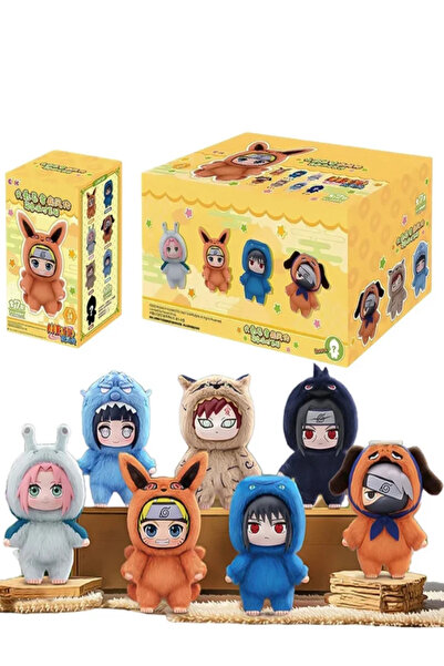 Pofika Naruto Beast Party Labubu Series Peluş Bebekler Suprıze Paket