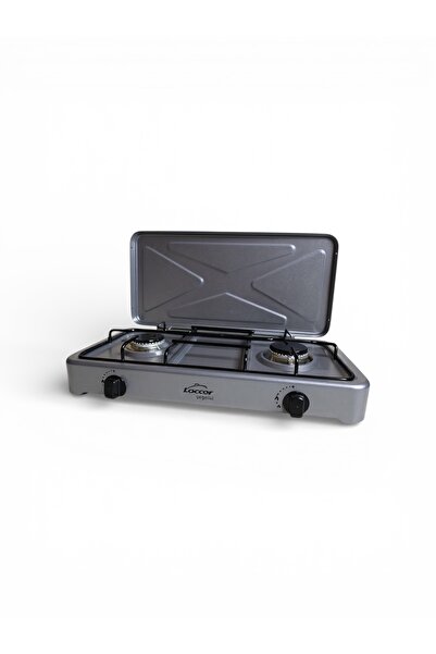 Loccor Kapaklı 2 Gözlü Doğalgazlı Set Üstü Ocak Ev, Ofis, Balkon ve Yazlık Ku...