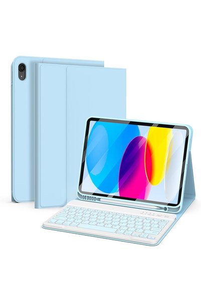 Alstrap Samsung Galaxy Tab S6 Lite P610/P613 Uyumlu Kablosuz Kalemlikli Klavy...