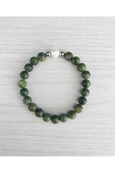 MK tasarım Real Jade Stone - Pearl Bracelet – Mkt.1.101.33- the Stones Are Th...