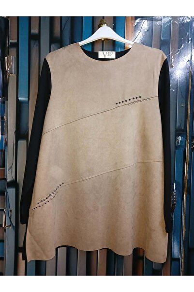 VİPP BÜYÜK BEDEN büyük beden süet bluz