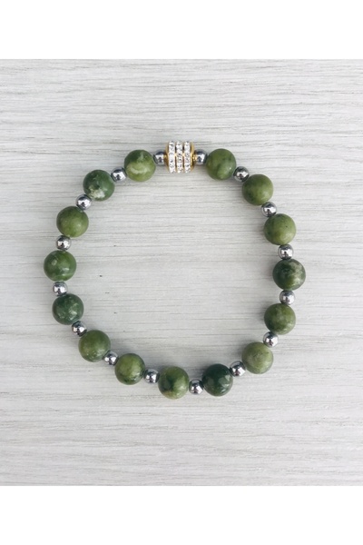 MK tasarım Genuine jade & pearl bracelet – mkt.1.101.35 - the stones are thei...
