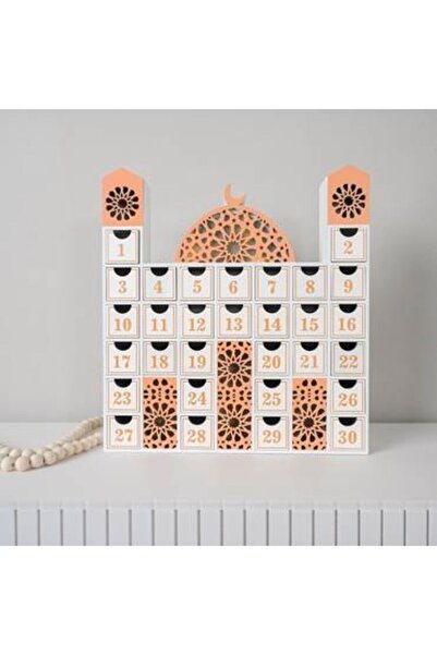 Generica Wooden calendar with small boxes containing numbers, measuring 35 x ...