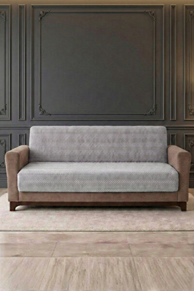 Pera Deluxe %100 Pamuk Jakarli Koltuk Kanepe Örtüsü Çekyat Kanepe Kılıfı Last...