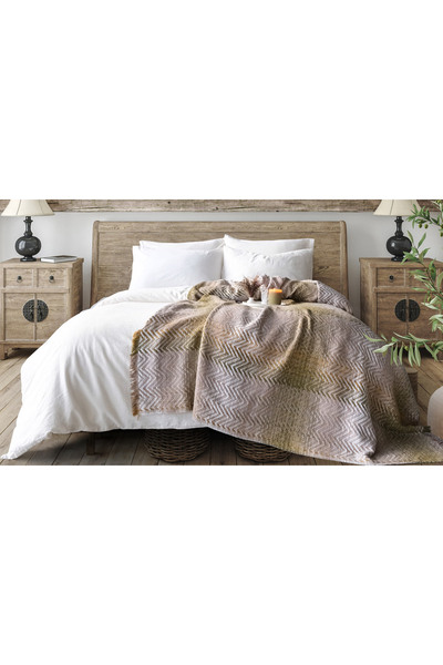 İdaş Chester Fringed Cotton Blanket