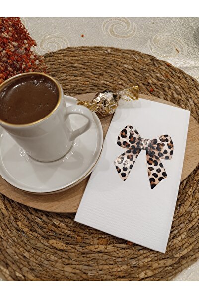 Bymarydesing Sunum Peçetesi | Leopar Fiyonk Desenli, Şık & Modern Dekoratif P...