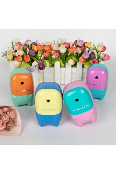 ATABY Micro Pastel Colored Flip Desktop Pencil Sharpener