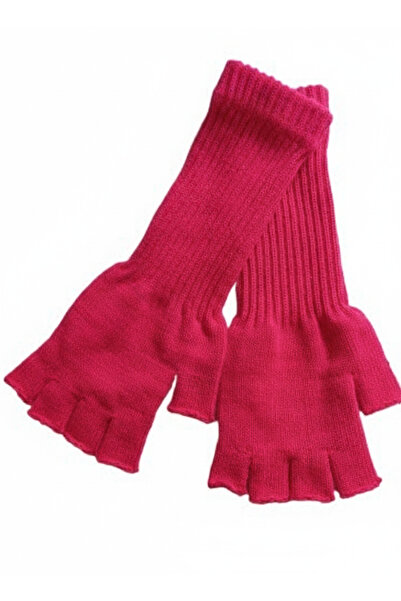 GenelTedarik Akormia Jimnastik Eldiveni Yarım Parmak Uzun Kol - Kırmızı