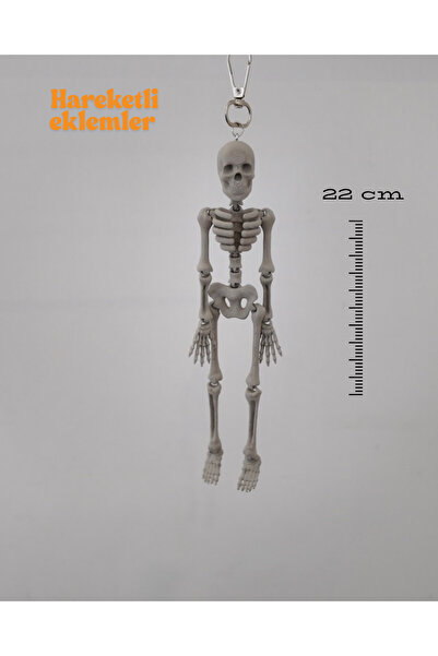 3DcraftTr 22cm Hareketli İskelet Figürü - Çanta, Anahtarlık ve Dekor Aksesuarı