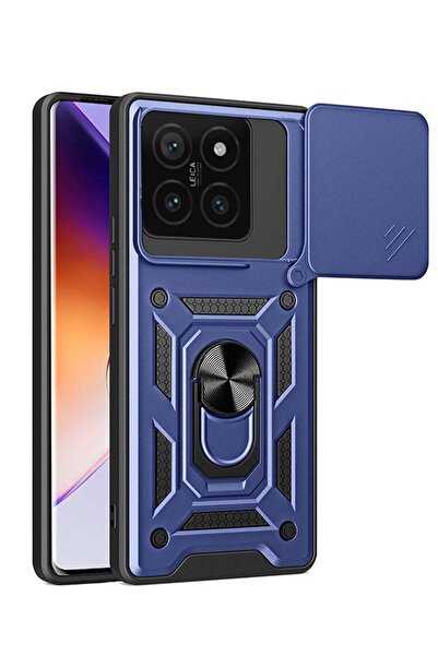 Generic Case for Xiaomi 14T Pro 5G with Sliding Camera Cover, Kickstand, PC+T...