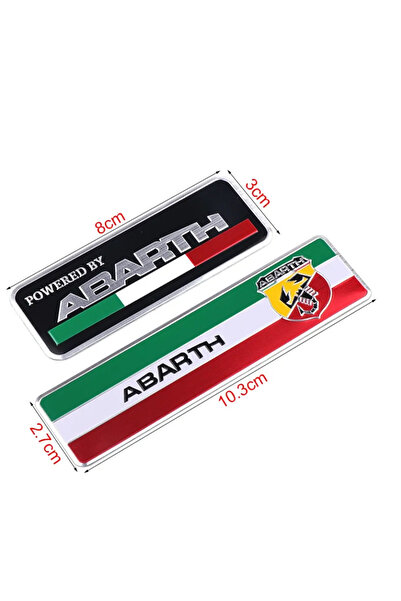 KOTO Fiat Abarth Logo 3D Abarth Amblem Aliminyum Çıkartma Abarth Rozet 2 li S...