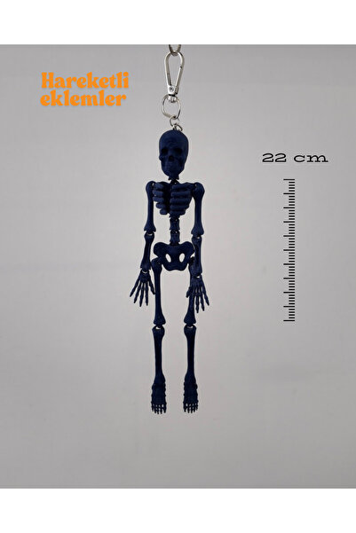 3DcraftTr 22cm Hareketli İskelet Figürü - Çanta, Anahtarlık ve Dekor Aksesuarı