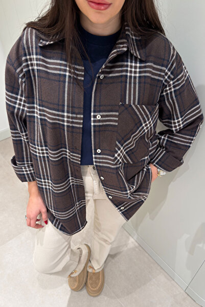 MAGARDE Ekose Oduncu Gömlek- Koyu Kahve