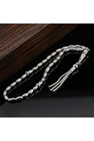 vogutima Чоловічий срібний чотки з ячменем, модель 3