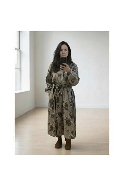 FeteRL Gray Velvet Dress with Flowers and Sequins