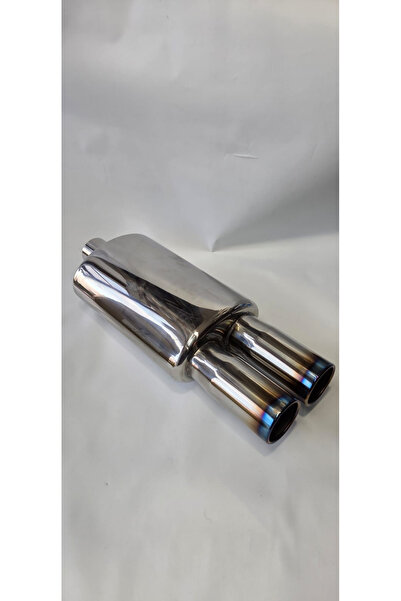 Universal Tobe de eșapament sport arse cu 2 ieșiri și amortizor la fiecare capăt