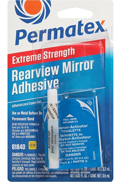 Permatex طقم لاصق قوي للغاية لمرآة الرؤية الخلفية 81840