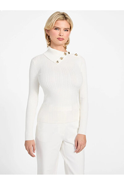 Guess Long Sleeve Turtleneck Priscilla Hair Knit Corded Fabric Knitwear Women...