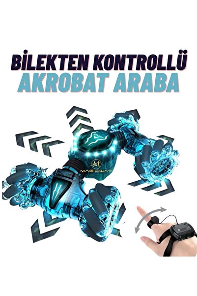 Magicway Bilekten Kontrol El Sensörlü Ve Uzaktan Kumandalı Sarjlı Işıklı 4x4 ...