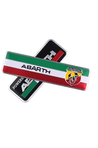 KOTO Fiat Abarth Logo 3D Abarth Emblem Aluminum Sticker Abarth Badge Set of 2 Imported