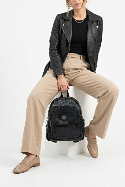 Redoxy Rucsac de damă cu design special, texturat, lucios, din material moale...