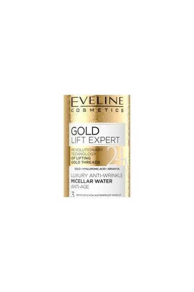 Eveline Apă micelară anti-rid Gold Lift Expert 24 K Gold 3 în 1 500 ml