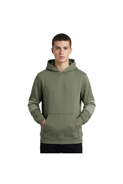 trender Hooded Kangaroo Pocket with Pockets 3 Thread Men's Sweat 5731 Khaki
