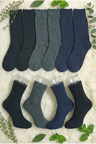 Üstünel çorap Pachet de 12 șosete pentru bărbați în culori asortate - (4 negr...