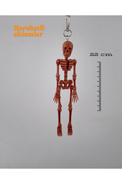 3DcraftTr 22cm Hareketli İskelet Figürü - Çanta, Anahtarlık ve Dekor Aksesuarı