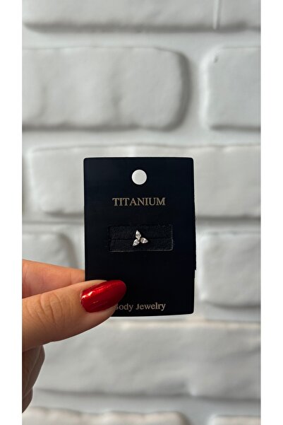 alysa jewelry Titanyum zirkon taşlı şık Piercing conch, heliks