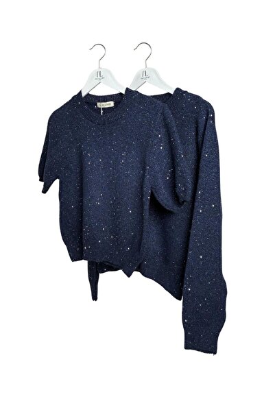 Naz Genç Ayakkabı PULLU TRİKO KAZAK LACİVERT