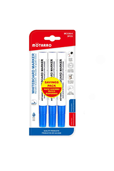 MOTARRO Dry-Erase White Board Markers MC036-6, Non-Toxic Pens for Classroom, ...
