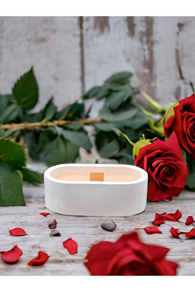 Dekoratif Minimal Oval ÖZEL KAMER Kokulu %100 Doğal Soya Mum - Modern Tasarım Dekorasyon