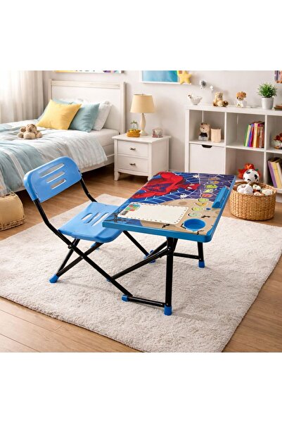 BİLGİ KİTABEVİ Çocuk Ders Çalışma Masası Lüks Katlanabilir Ayarlanabilir Sand...